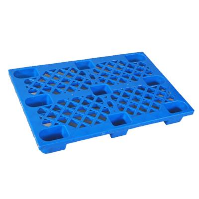 China Nine Big Feet Solid Top Euro Pallet with Mesh Surface Nestable Single Faced Plastic for sale