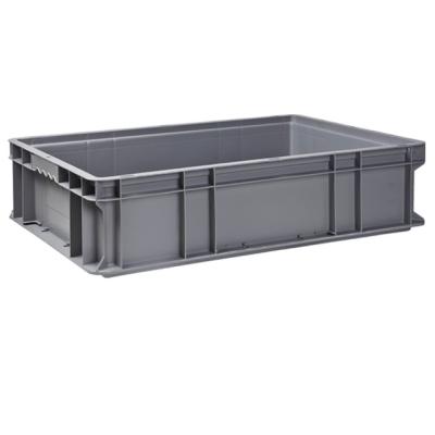 China Logistics Warehouse Storage Stackable Plastic Turnover Box Plastic Logistics Container for sale