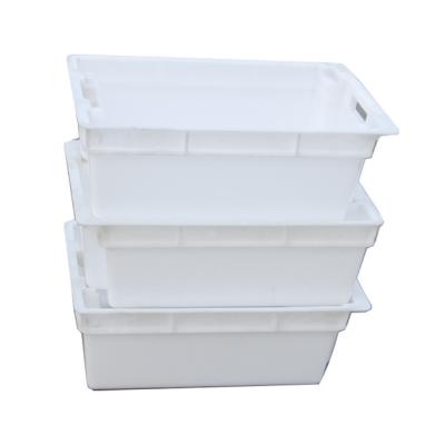 China Stackable Nestable Pp Material Plastic Turnover Box Storage Basket with Customized Logo for sale