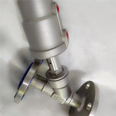 China General China High Quality Sanitary Flange Angle Seat Valve, 304/316 Stainless Steel Angle Seat Valve Pneumatic Steam Valve for sale