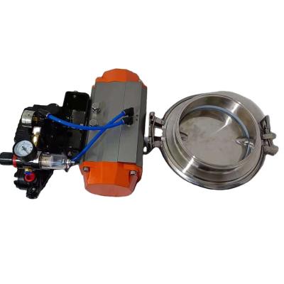 China General Factory Price Customized Pneumatic Butterfly Valve, DN10 DN15 DN20 DN25 SS304&316 Stainless Steel Butterfly Valve for sale