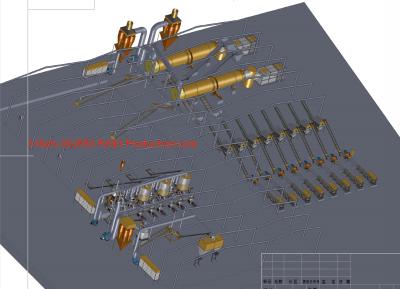 China Productielijn voor biomasspellets met 3 fasen 220 kW Complete brandstofpelletmachine Te koop