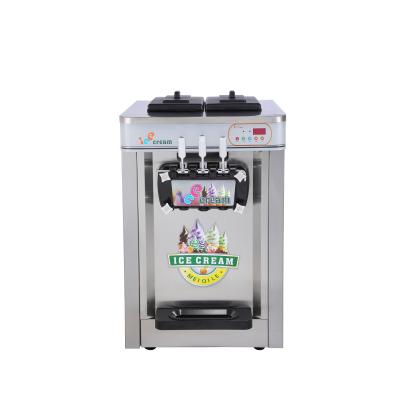 China Snack factory 22-25L/H manufacturer selling stainless steel snack machines soft ice cream machine for sale for sale