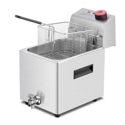 China Commercial Electric Chip Kfc Chicken Fryer Counter Table Top Deep Fryer Machine HEF-8L-2 Deep Fryer Machine HEF-8L-2 for sale