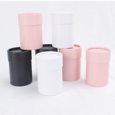 China Low Moq 2022 Recyclable Custom High Quality Round Artpaper Cardboard Packaging Tube Box With Lid for sale