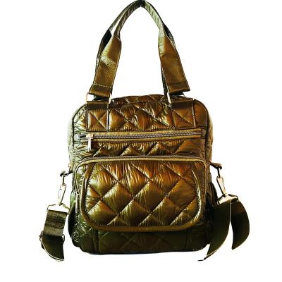 China Water Resistant 2020 Women Emerald Casual Large Tote Ladies Tote Puffer Tote for sale