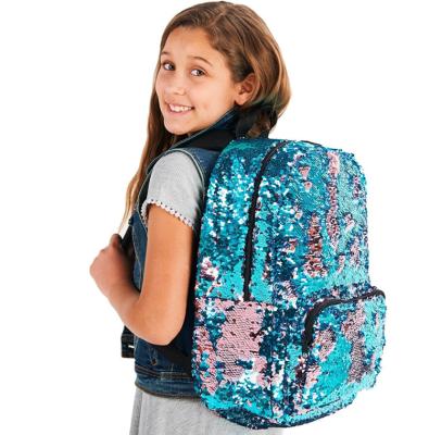 China Backpack 2018 Hot Sales Great Gift For Student Girl Kids Sequin School Bag for sale