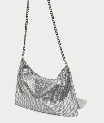 China 2018 China Factory OEM Eco-friendly Wholesale Non-Toxic Modern Women Logo Cross - Silver Sequin Shopping Body Bag for sale