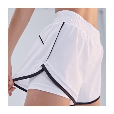 China Double Layer Breathable Breathable Quick Dry Shorts Plus Sizes Butt Gaiters Women Yoga Pants Gym Gaiters Crac! crack! for sale