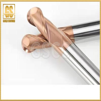 Chine OEM 2 3 extrémité solide Mills For Contour Milling de nez de boule de carbure de 4 cannelures à vendre