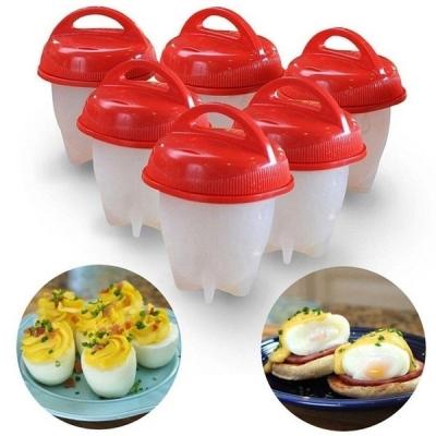 China 6pcs/set Viable Egg Cooker Steamer 6pcs/set Poacher Egg Silicone Hard Boiled Egg Without Shell Omelette Molds for sale