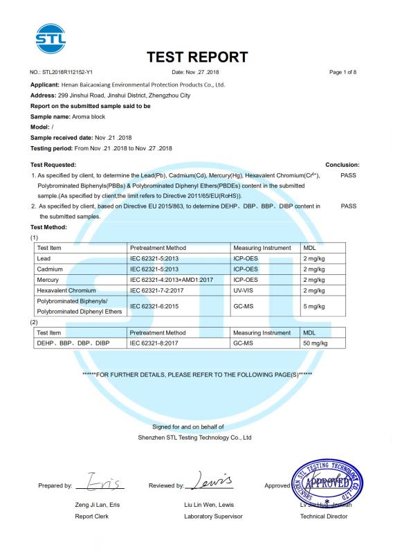 ROHS - Henan BaiCaoXiang Environmental Protection Co., Ltd ( Henan Toyeen Biotech Co., Ltd )