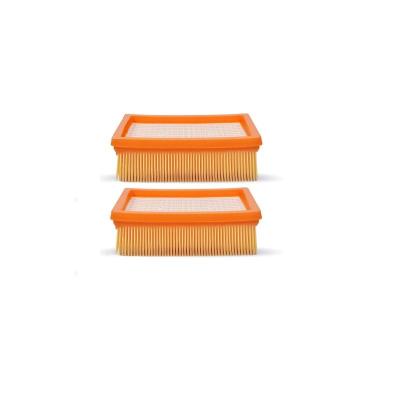 China Orange Plastic 2 Inch Deep Pleated Vacuum Cleaner HEPA Filter for sale