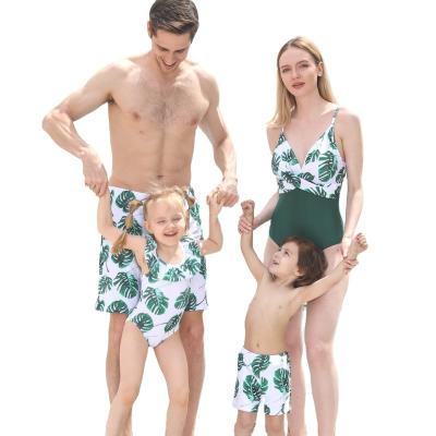 China Breathable Mommy and Me Family Beachwear Matching Family Swimwear Son Swimwear Mum Father Daughter Swimsuit Mother for sale