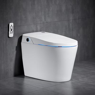 China New Next European Automatic Ceramic WC Single Piece Standard Flush Bowl Toilet System Automatic Operation Bathroom Style Smart Toilet for sale