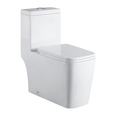 China Double Flush Flush Office Building Good Quality Hospital School Double Flush One Piece Toilet for sale