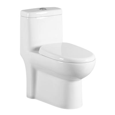 China Flush High Quality Ceramic Double Office Building Hospital School One Piece Siphonic Toilet for sale