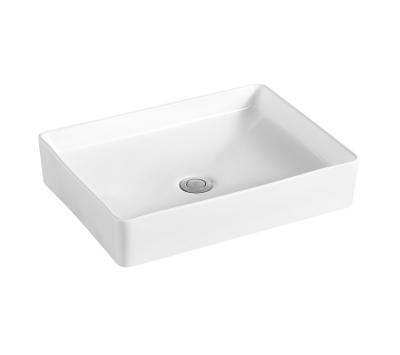 China Wholesale High Quality Modern Ceramic Vanity Top Rectangular Hotel Villa Apartment Bathroom Rectangular Art Basin In Chaozhou for sale