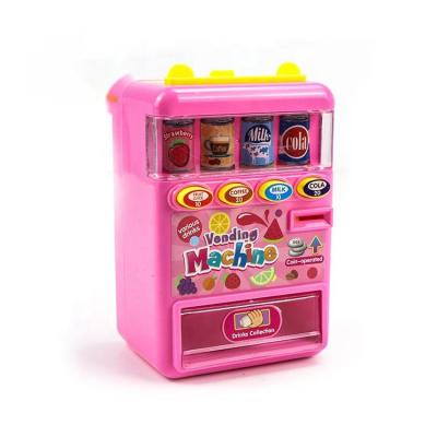 China Cartoon Toys 2023 Plastic Mini Beverage Wending Machine Kids Candy Toy Toy Vending Machine With Music And Light for sale