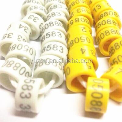 China 2016 viable plastic rings for pigeon birds chicken 6mm-18mm custom letters by YZ factory for sale