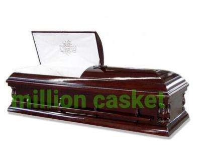 China Poplar Style American Solid Cremation Casket Jewish Casket Boxes for sale