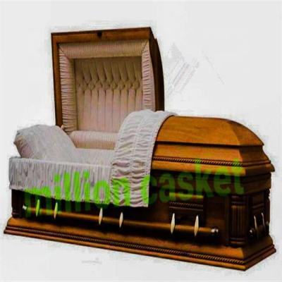 China American Oak Style Wooden Veneer Casket Funeral Product for sale