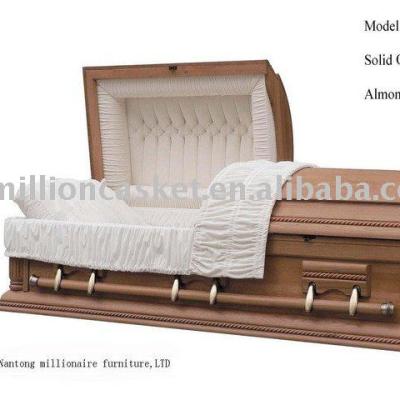 China Wholesale Cheap Price Style American Solid Oak Casket From NO.1 Manufacturer for sale