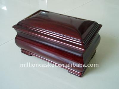 China American Style Cremation Urn Solid Mahogany Wood Adult/Child for sale