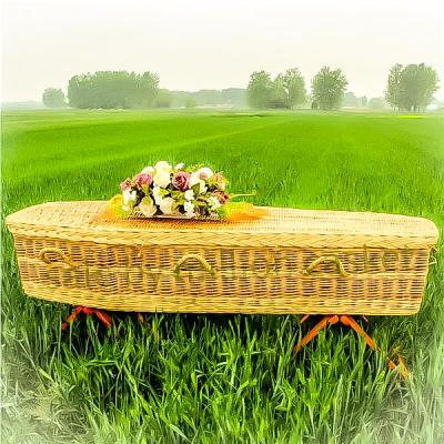 China Wholesale cheap hot sale coffin wc-1904 T willow casket prices ECO style European green coffin casket for sale