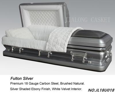 China Fulton Sliver Metal Casket-Burial American Style Metal Caskets Steel Caskets for sale