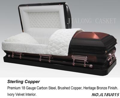 China American Style Sterling Copper Metal Selling Coffin The Coffin - Best Good With High Quality for sale