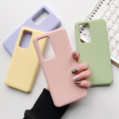 China Liquid Anti-scratch Silicone Rubber Mobile Phone Cover For Huawei p40 mate40pro mate40 p30 p30oro original silicone case for sale