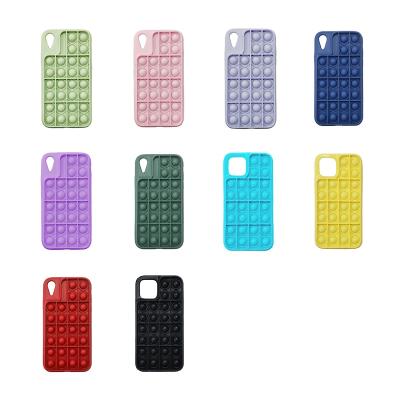 China 2021 Hot Selling Anti-fall Amazon Push Bubble Wiggle Toy Mobile Phone Case For iPhone 7, 8, X, Xr, Xs, 11, 12 Pro Trigger for sale