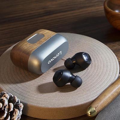 China 12M Lenovo LP8 Wooden Earbuds BT5.0 LED Display Switchable Dual Mode Gaming Earbuds Wireless Earphone With Micdphone for sale