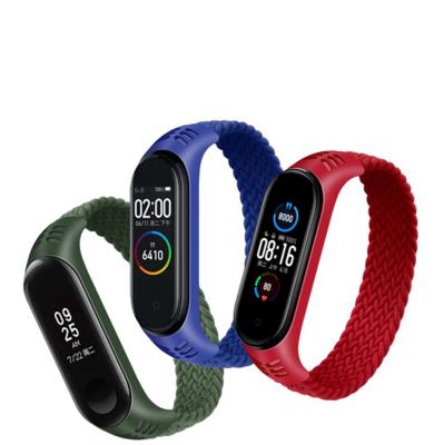 China Nylon Woven Fabric Sport Wrist Strap Braided Solo Loop For Xiaomi MI Band 3 Smart Watch Band 4 5 for sale