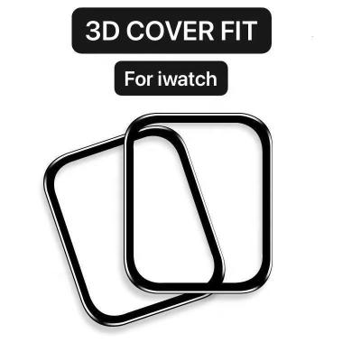 China Smart Watch 3d curved full cover tempered glass screen protector for iwatch series 5 44mm, 3d glass for 44mm for sale