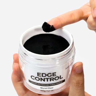 China Organic Custom Hair Stying Products Wax Gel Hold Black Booster Edge Control Seller Super Powerful Private Label for sale