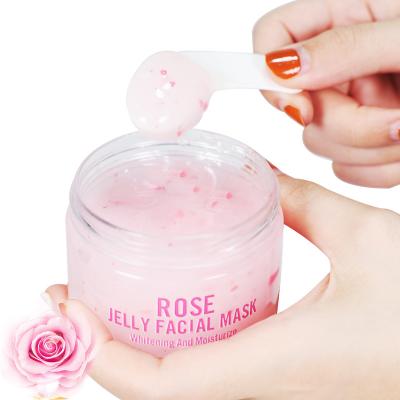 China Rose Hydro Whitening Jelly Skincare Mask Private Label Organic Facial Beauty Moisturizer Face Skin Care Korean Crystal Jelly Mask for sale