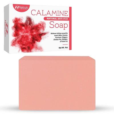 China OEM/ODM Bulk Beauty Calamine Skin Care Body Toilet Handmade Bar Soap Whitening Washing Organic Natural Anti Acne Whitening Itch Relief for sale