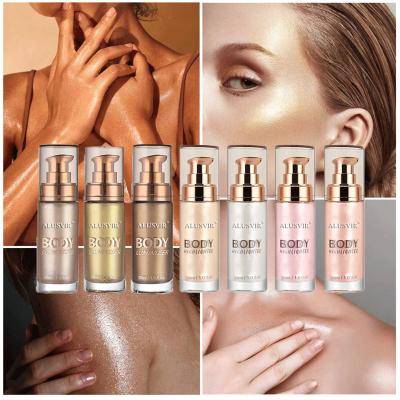 China Best Private Label Beauty Natural Organic Moisturizing Body Glow Tan Body Firming Shimmer Oil Shimmer Dry Body Oil for sale