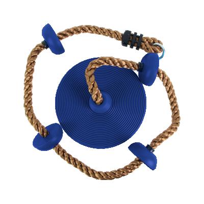 China Outdoor Furniture Heavy Duty Blue Disc Tree Swing With Rope For Outdoor Play for sale