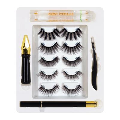 China Quan Natural Belly Strong Luxury Eye Lashes Magnet Ali Baba Lashes 5D Transparent Wholesale Magnetic Kit for sale