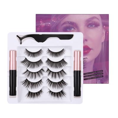 China Cruelty Free 3D Thick 25MM 2021 Mink Lashes Best Quality Magnetic Eyeliner Magnetic Lashes for sale