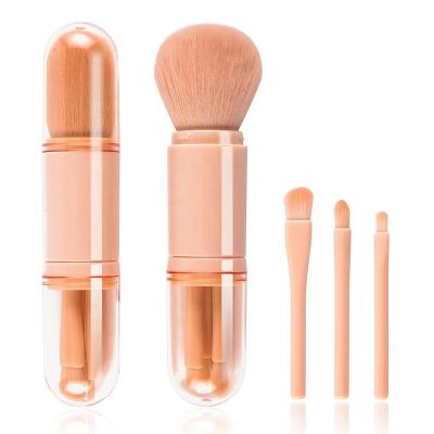 China Soft Touch Private Label Eyeshadow Blend Brush All In One Big Powder Makeup Mini Brush Set And Bag for sale