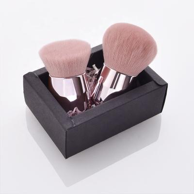 China Soft Touch Short Your Own Extra Large Neck Powder Cosmetics Brushes Foundation Flat Contour Brush for sale