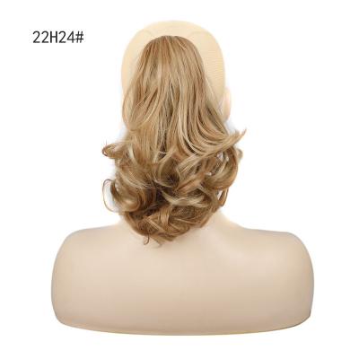 China I-Tip Hair 12Inch Clip In Ponytail Hair Extension Wig Straight Curly Synthetic Wrap Around Pony Tail Blonde Afro Hairpiece 12Inch for sale