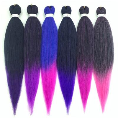 China Synthetic Braiding Hair 90G 54 Color Ombre Synthetic Braiding Hair Extensions Jumbo Braid Pre Stretched Wholesale 26 Inch Box Twist Braids for sale