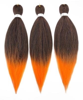 China Synthetic Braiding Hair Easy Braid Pre-Stretched Brading Hair 26 Inch Yaki Straight Synthetic Easy Elephant Braids Ombre Hair Braiding Extensions for sale