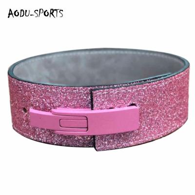 China Durable High Quality Cowhide Leather Fashion Women Lever Belt For Power-lifting for sale