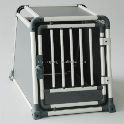 China New Breathable Lush Waterproof Shockproof Aluminum Folding Dog Cage Crate for sale